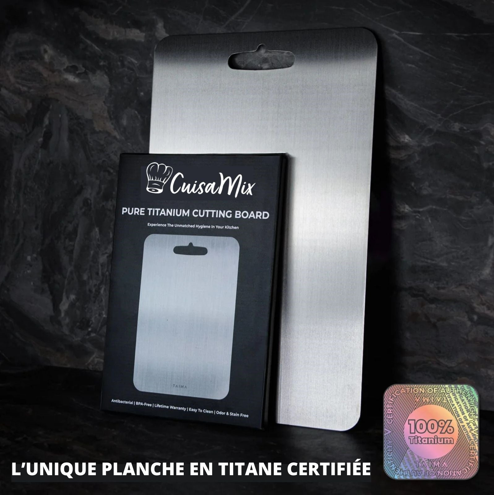 Titanix - Planche à Découper en Titane (+ 1 OFFERTE)