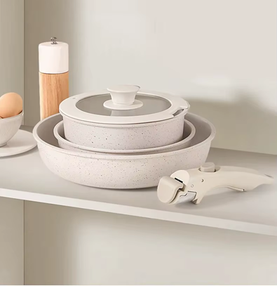 Cookix - Batterie de Cuisine avec Poignée Amovible