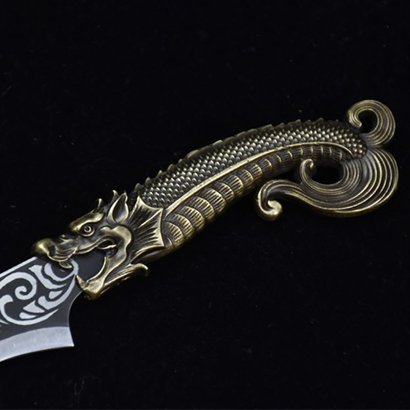 Couteau viking de cuisine en acier forgé à la main avec manche en cuivre