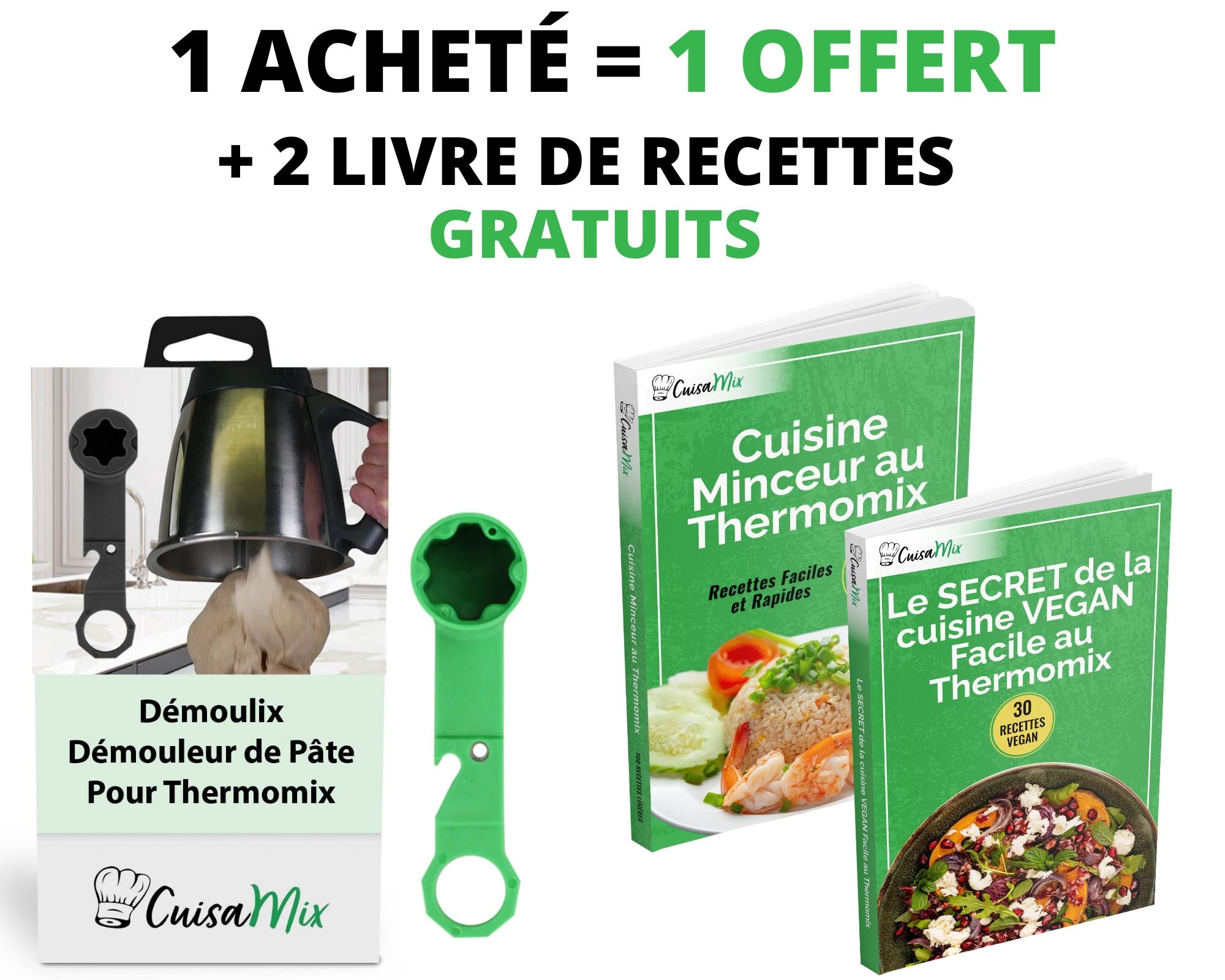 Démoulix - Démouleur de pâte pour Thermomix (+1 OFFERT)