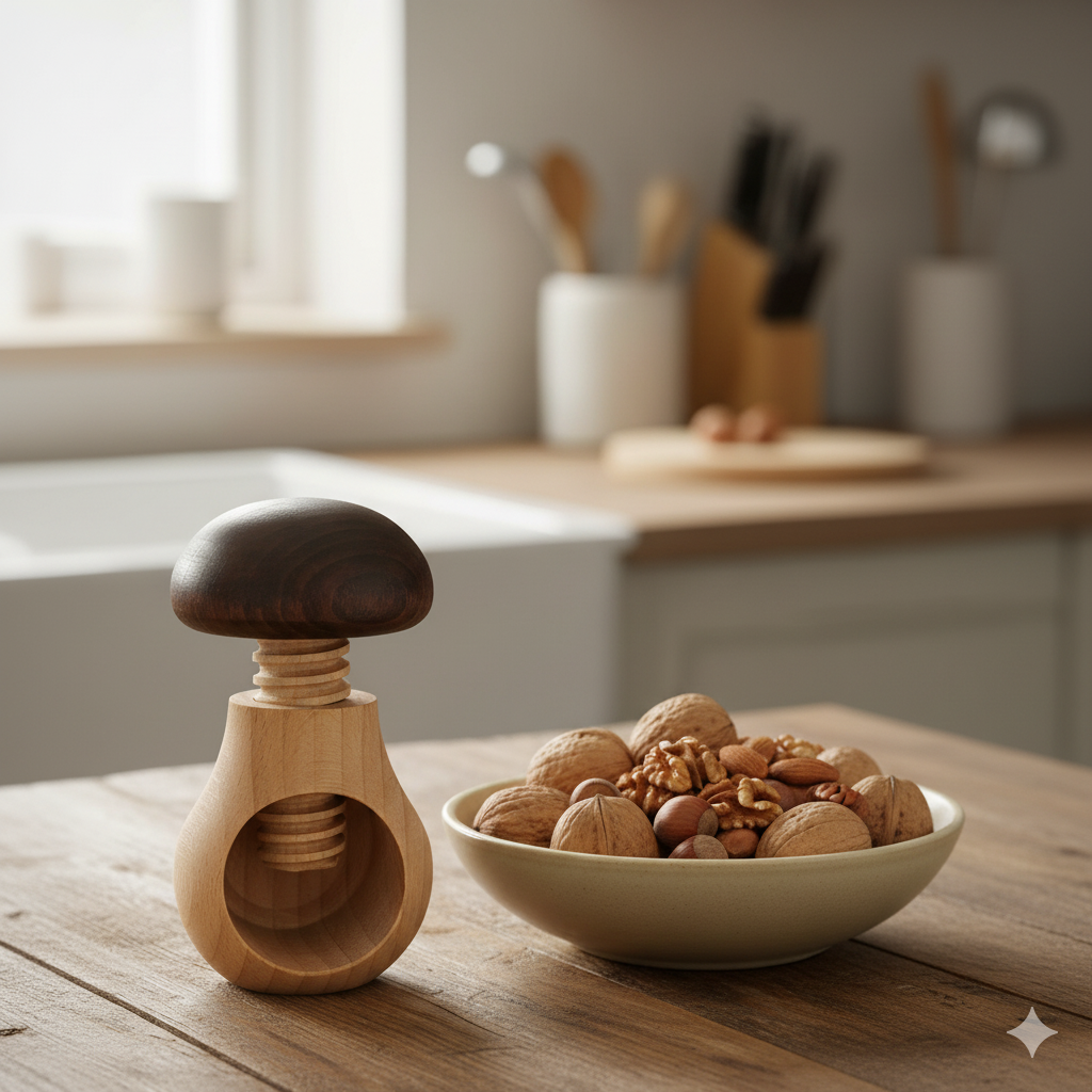 Noisix - Casse-Noix Champignon en Bois