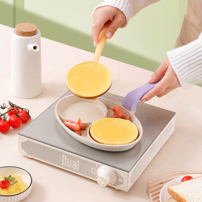 Poêle à pancake épaissie à deux trous