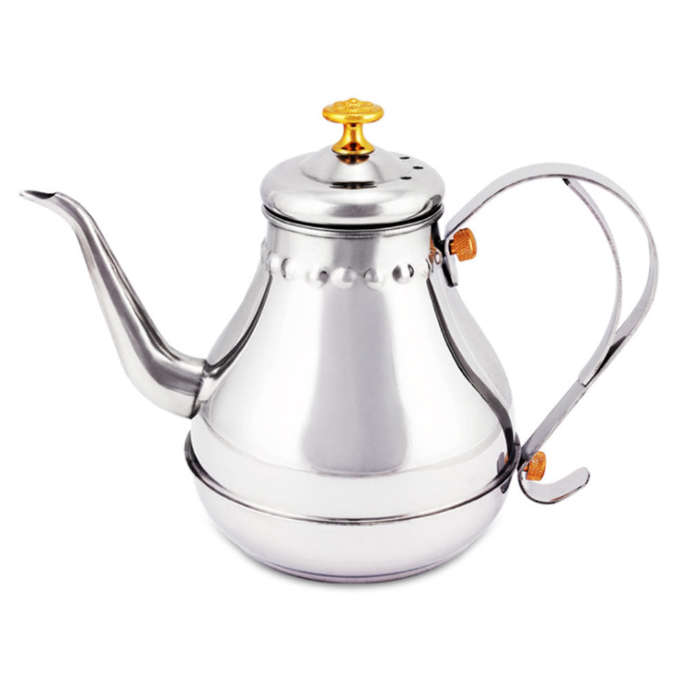 Théière marocaine à col de cygne en acier inoxydable