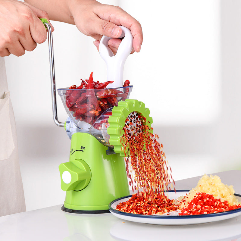 Hachoir à viande manuel multifonctionnel en plastique et métal