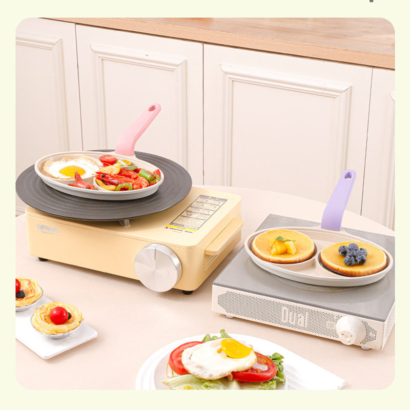 Poêle à pancake épaissie à deux trous