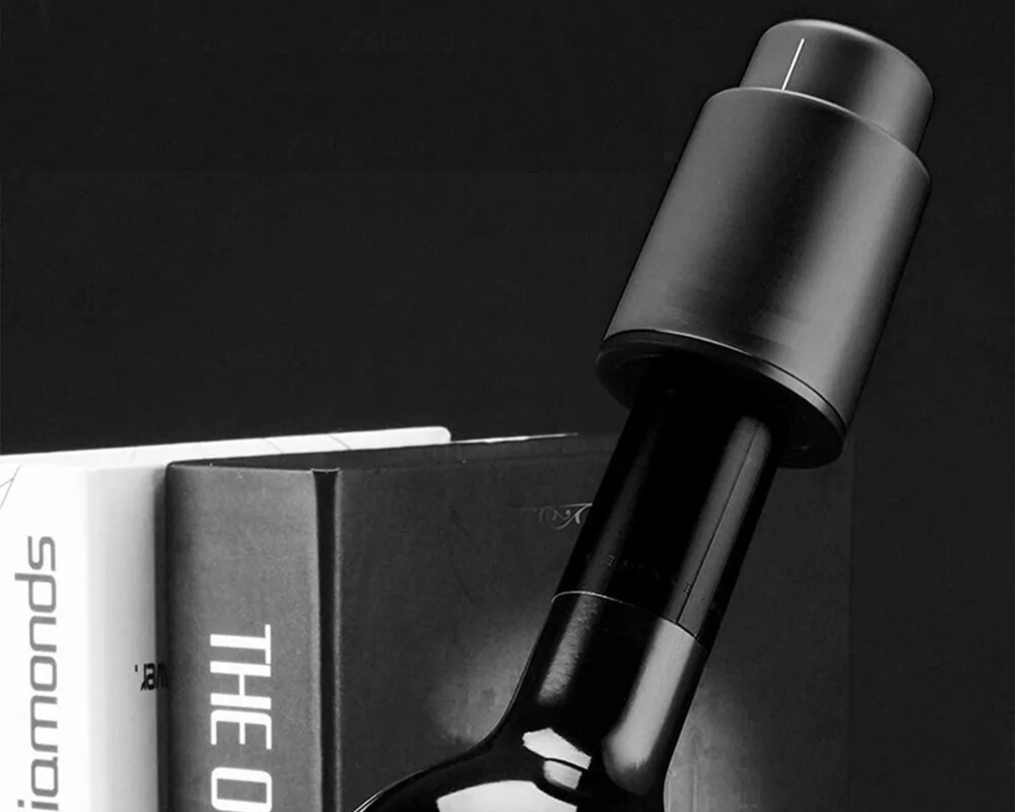 Rdeghly Scellant sous vide pour bouteille de vin, 1 ensemble de bouteille  scellée sous vide avec 2 bouchons de bouteille de stockage de vin Pompe  Preserver Air Sealer Plug 