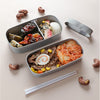 Lunch box étanche en plastique à double compartiment