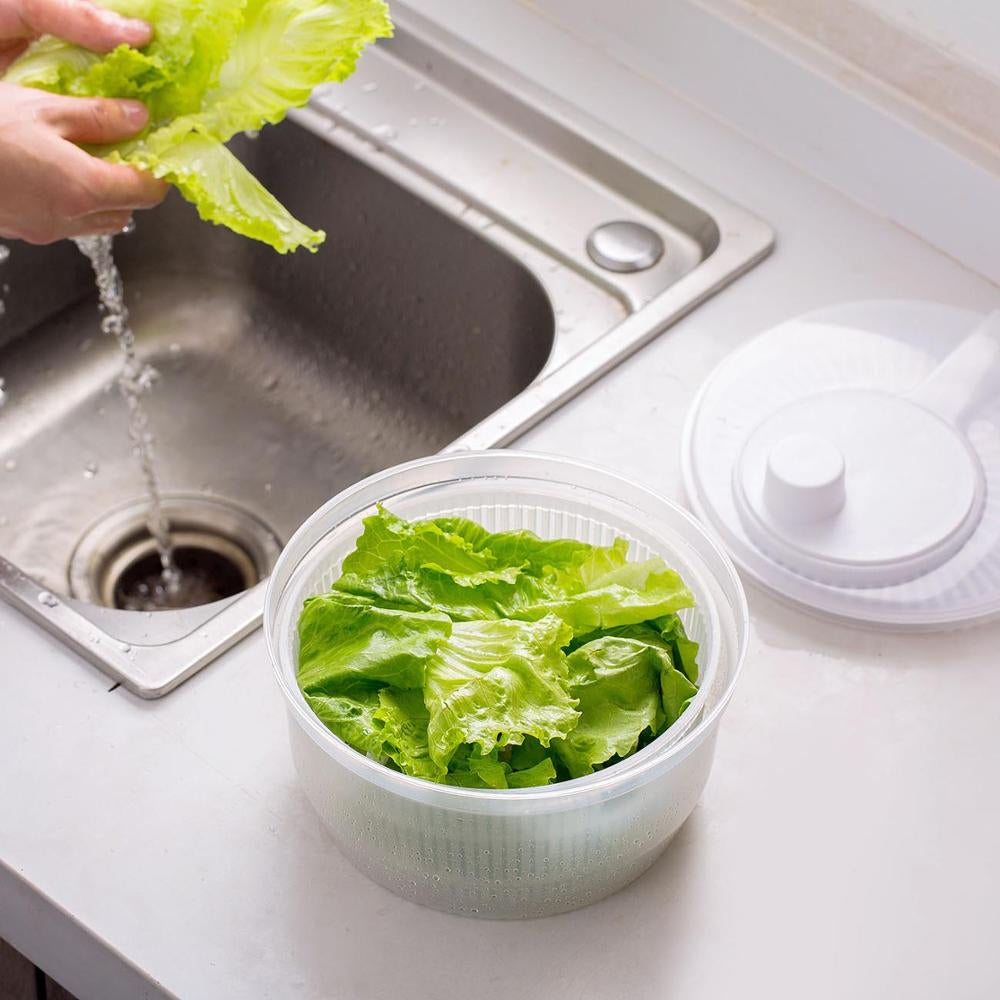 Essoreuse à Salade Manuel – Pour Légumes, Fruits, Pâtes – Déshydratation Rapide, Lavable Au Lave-Vaisselle - 10