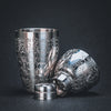 Shaker à cocktail en acier inoxydable avec design gravé
