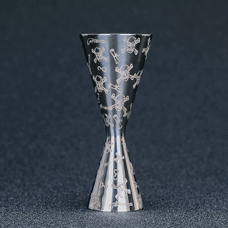 Ensemble pour shaker à cocktail boston en design tête de mort