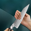 Couteau japonais de chef en acier de Damas