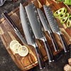 Ensemble de dix couteaux de cuisine japonais en acier inoxydable