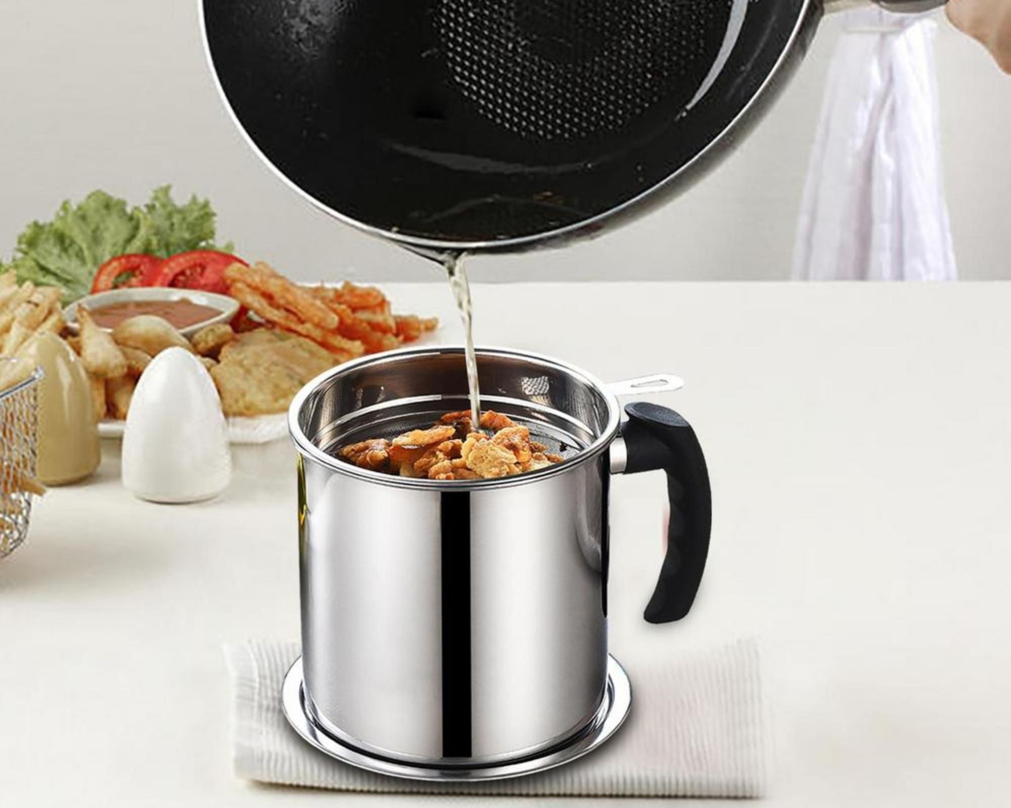 White Fire Doseur à Huile En Acier Inoxydable 500ml - Accessoire Barbecue