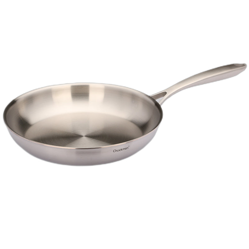 Sauteuse En Acier Inoxydable 3 Plis - Capacité 4L - Compatible Induction, Gaz, électrique - Avec Couvercle - Poignée Ergonomique - 8