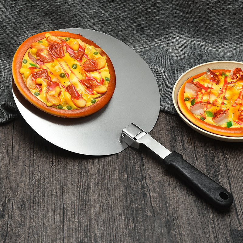 Pelle à pizza ronde et pliable avec manche en plastique