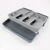Range couverts gris en plastique