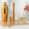 Ensemble doré pour shaker à cocktail boston en acier inoxydable