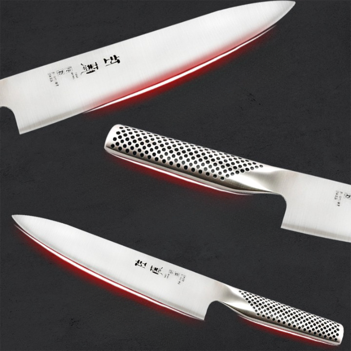 Couteau santoku japonais en acier inoxydable
