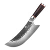 Couteau de boucher viking en acier inoxydable sur fond blanc