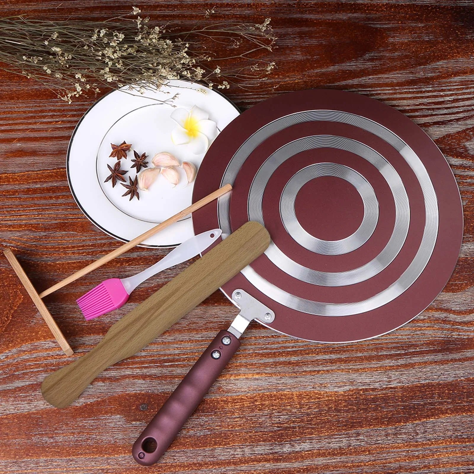 Poêle a Crepe Plate Antiadhésive et Pratique
