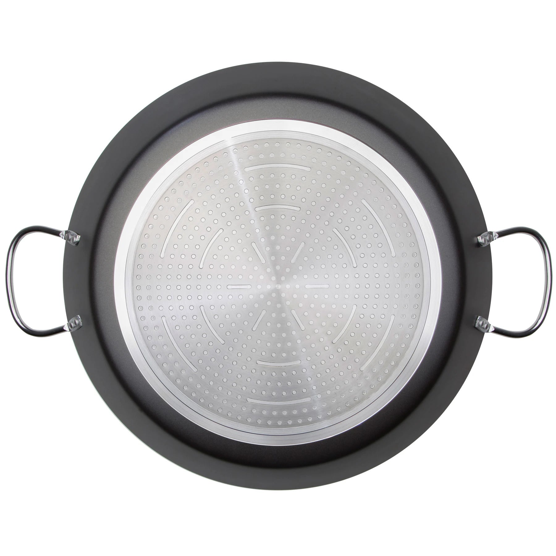 Poele à Paella Antiadhésive en Aluminium Noir