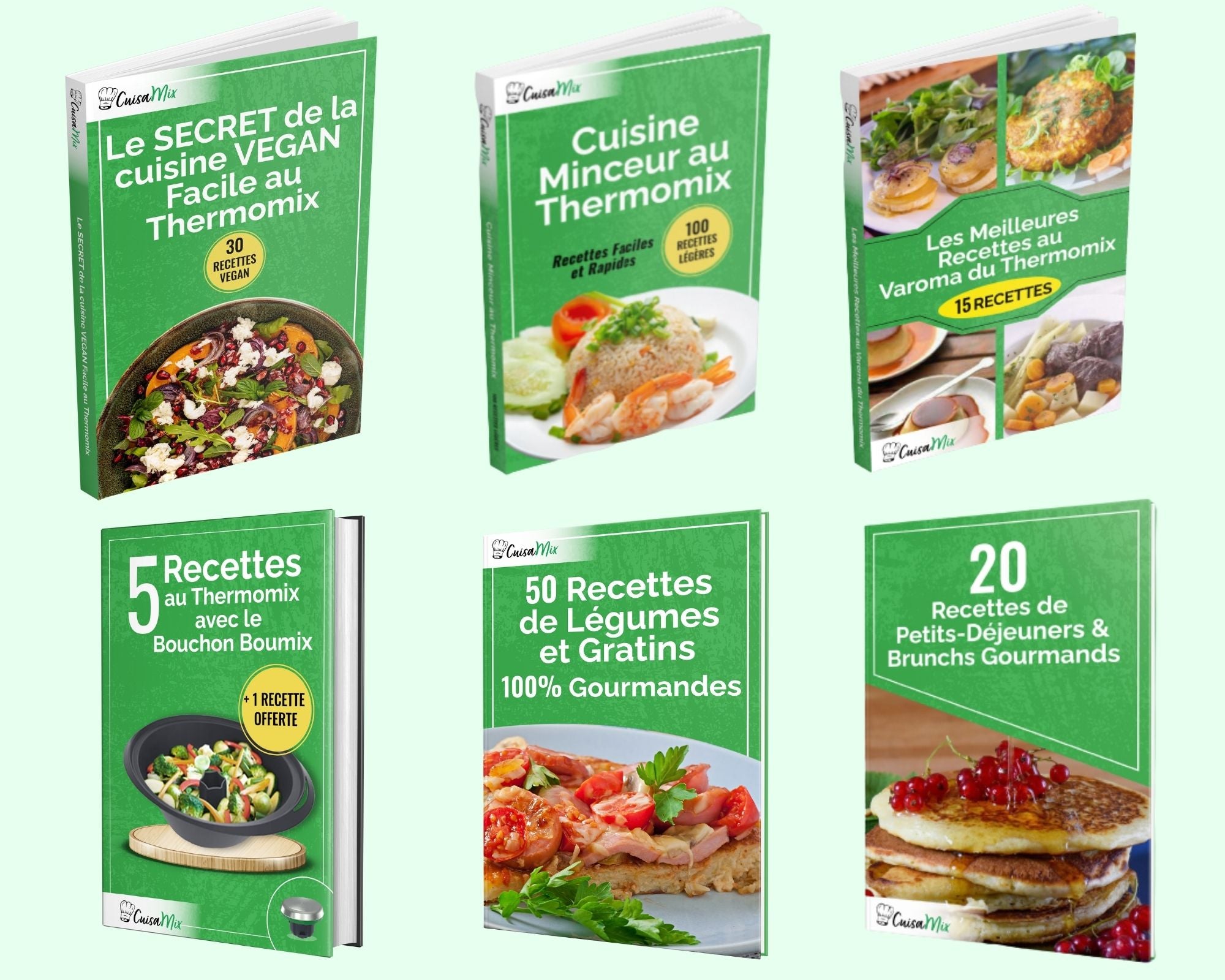 Pack de 6 Livres de Recettes CuisaMix (eBooks)