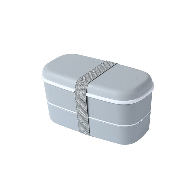 Lunch box étanche en plastique à double compartiment
