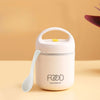 Lunch box isotherme blanche cylindrique à poignée