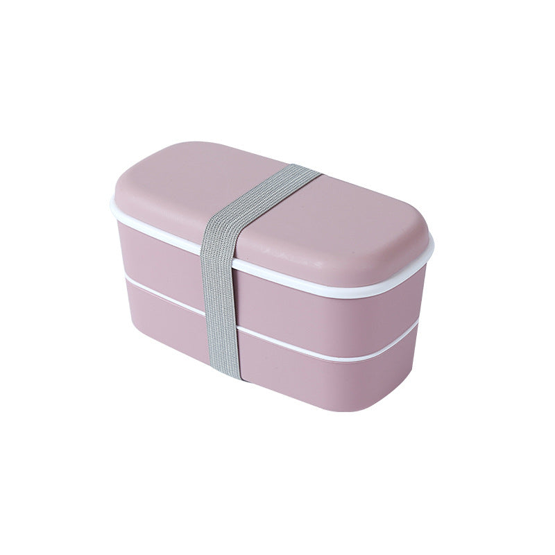 Lunch box étanche en plastique à double compartiment