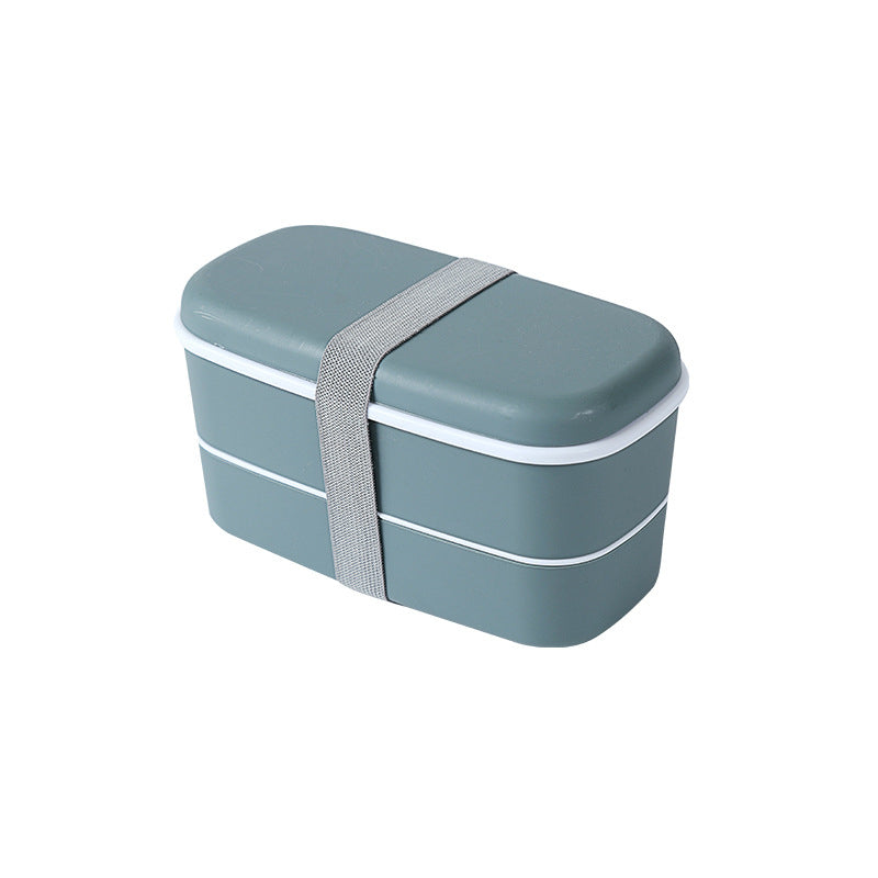 Lunch box étanche en plastique à double compartiment
