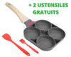 Polix - Poêle à 4 Moules (+ 2 Ustensiles GRATUITS)